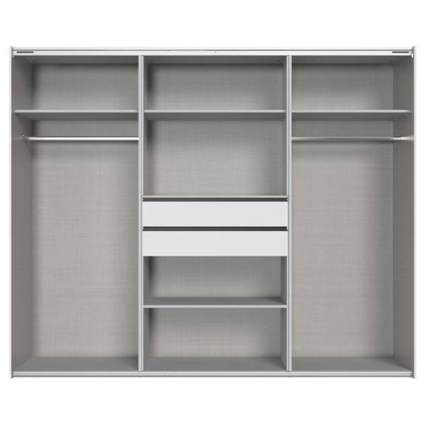 Draaideurkast Manila wit - wit - Breedte: 250 cm