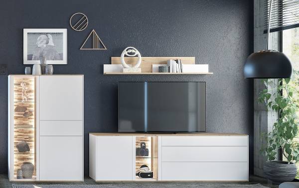 Highboard Kador Weiß - Gleiter