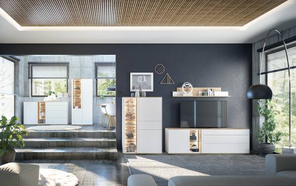 Highboard Kador Weiß - Gleiter