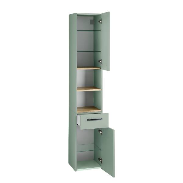 Hochschrank Quickset 500 Salbei - Breite: 32 cm