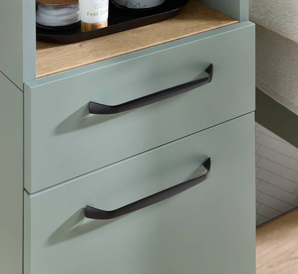 Hochschrank Quickset 500 Salbei - Breite: 32 cm