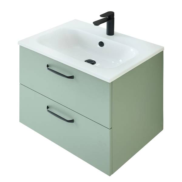 Einzelwaschtisch Quickset 500 Salbei - Breite: 61 cm