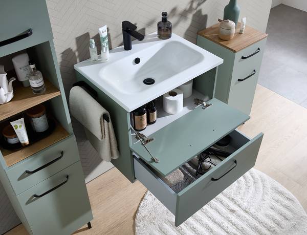Einzelwaschtisch Quickset 500 Salbei - Breite: 61 cm