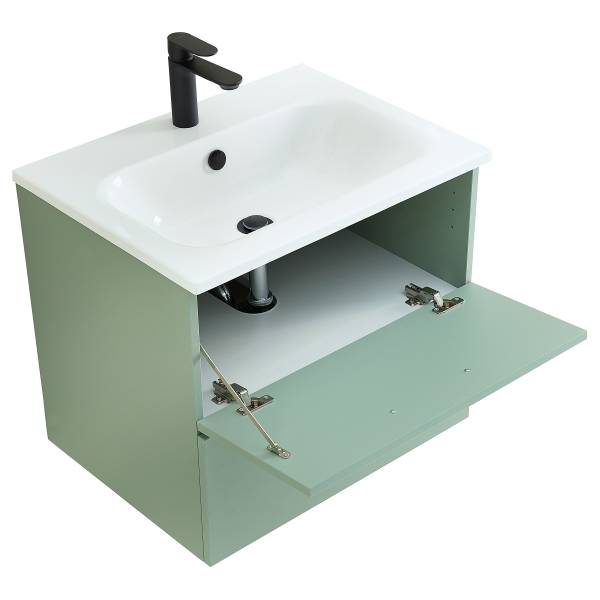 Einzelwaschtisch Quickset 500 Salbei - Breite: 61 cm