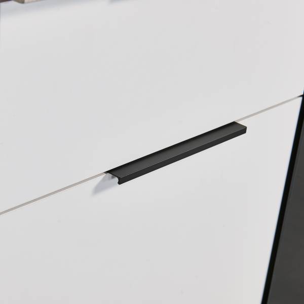 Cucina Heling 340 cm Bianco / Effetto rovere / Effetto marmo - Senza utensili di cucina