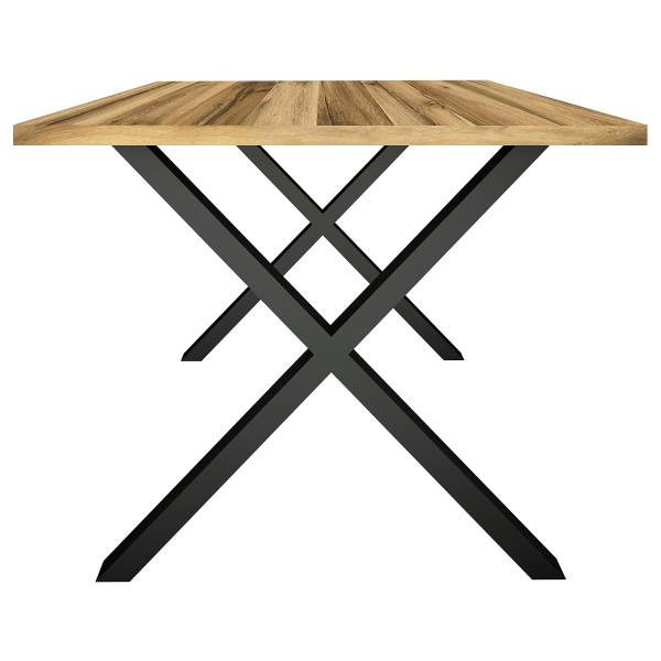 Tavolo da pranzo Raghen Effetto plancia quercia - 160 x 90 cm - X-forma
