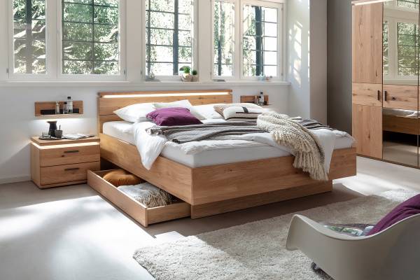 Struttura letto Roukko Rovere - 160 x 200cm