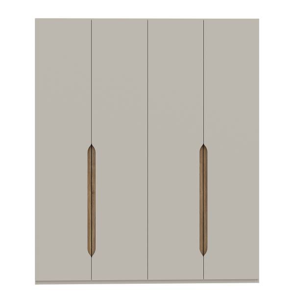 Drehtürenschrank Oxholm Kaschmir / Eiche Mauvella Dekor - Breite: 178 cm