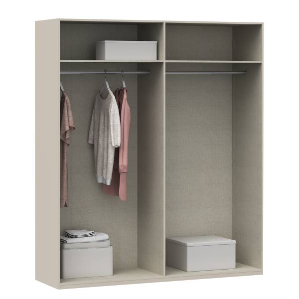 Drehtürenschrank Oxholm Kaschmir / Eiche Mauvella Dekor - Breite: 178 cm
