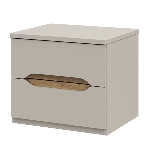 Table de chevet Oxholm Cachemire / Imitation chêne Mauvella - Hauteur : 44 cm