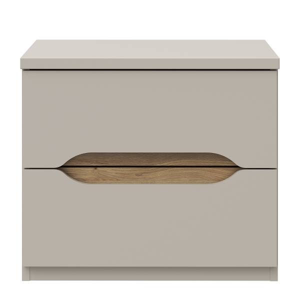 Table de chevet Oxholm Cachemire / Imitation chêne Mauvella - Hauteur : 44 cm