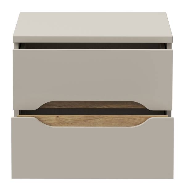 Table de chevet Oxholm Cachemire / Imitation chêne Mauvella - Hauteur : 44 cm