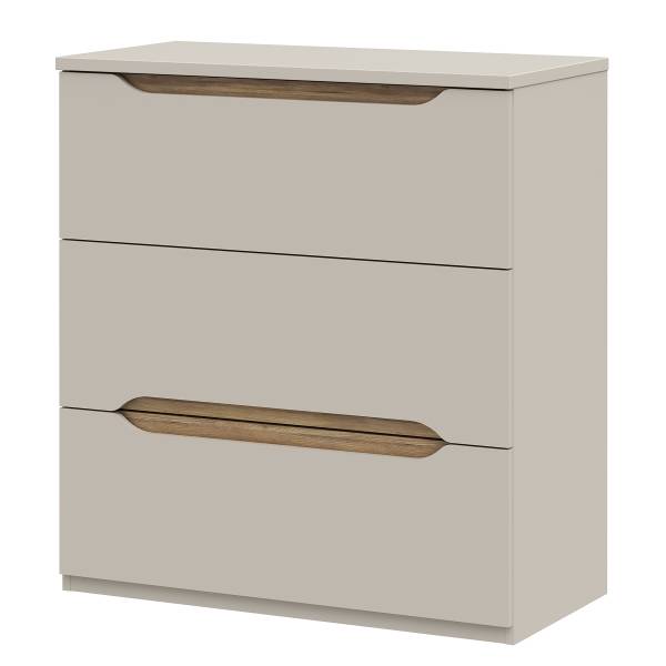 Kommode Oxholm Kaschmir / Eiche Mauvella Dekor - Höhe: 92 cm