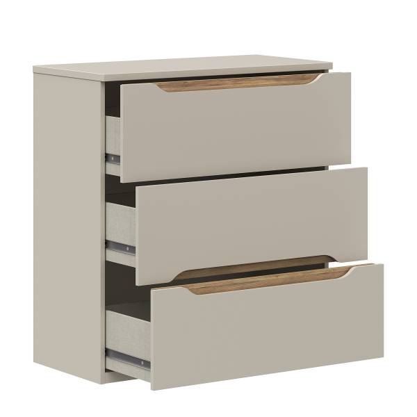 Kommode Oxholm Kaschmir / Eiche Mauvella Dekor - Höhe: 92 cm