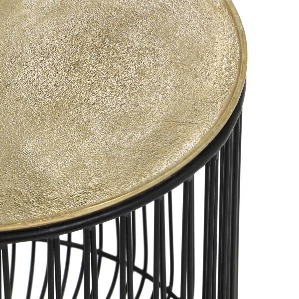 Beistelltisch Kahko Typ B Metall - Gold / Schwarz