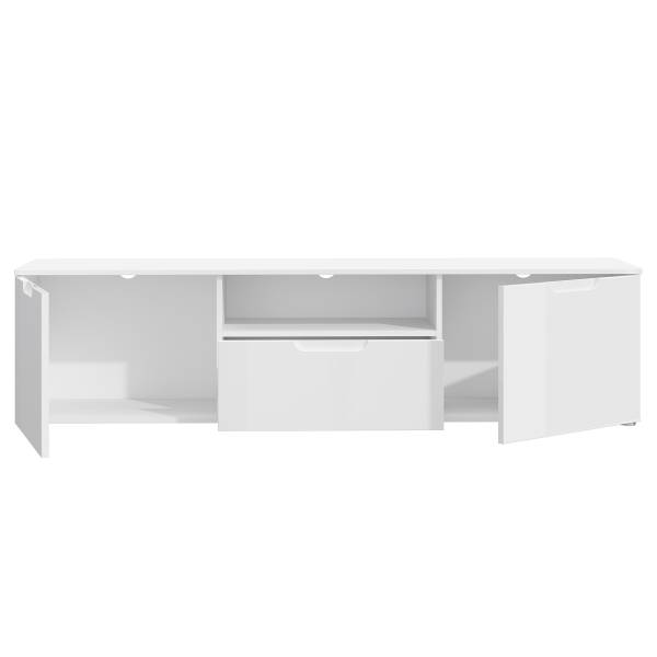 TV-Lowboard Siano Hochglanz Weiß / Matt Weiß