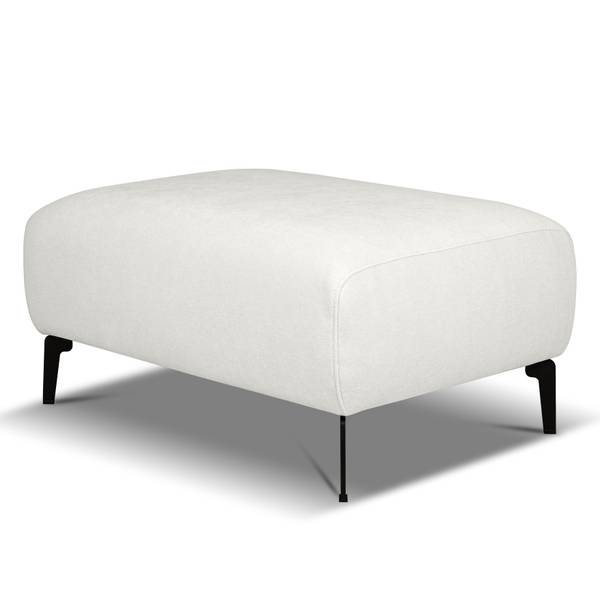 Polsterhocker LESSLY Webstoff Stormy: Creme
