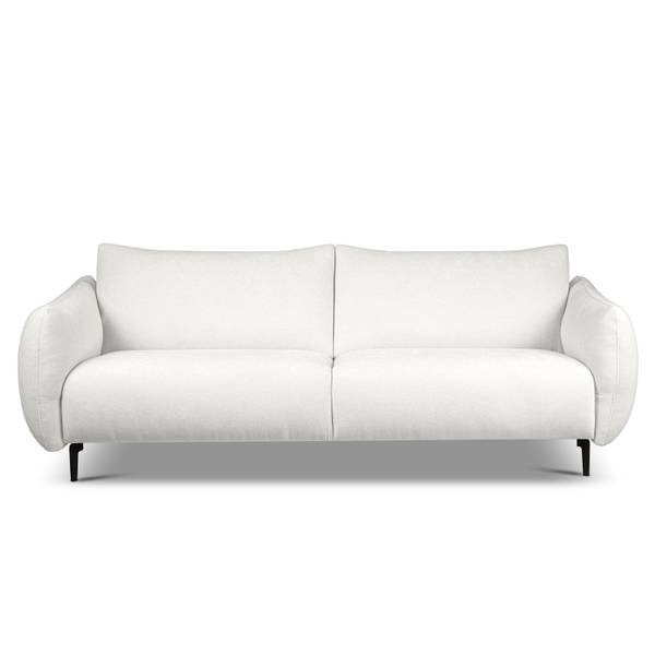 Divano a 3 posti LESSLY Tessuto Stormy: color crema