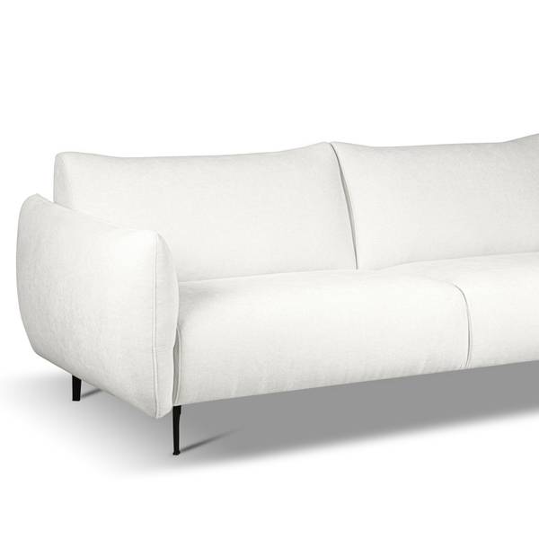 Divano a 3 posti LESSLY Tessuto Stormy: color crema