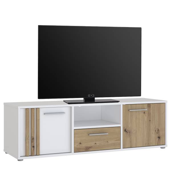 TV-Lowboard Nadiza Weiß - Breite: 143 cm