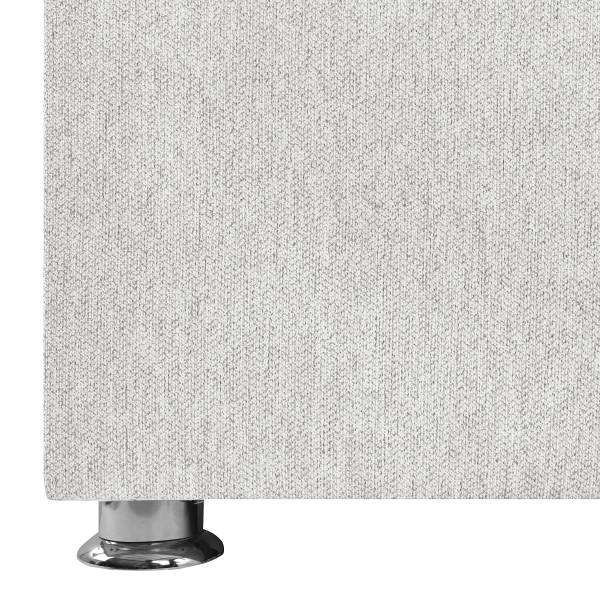 Letto imbottito Huddis Tessuto Genia: bianco - 120 x 200cm - Con rete a doghe & materasso - Materasso in spugna