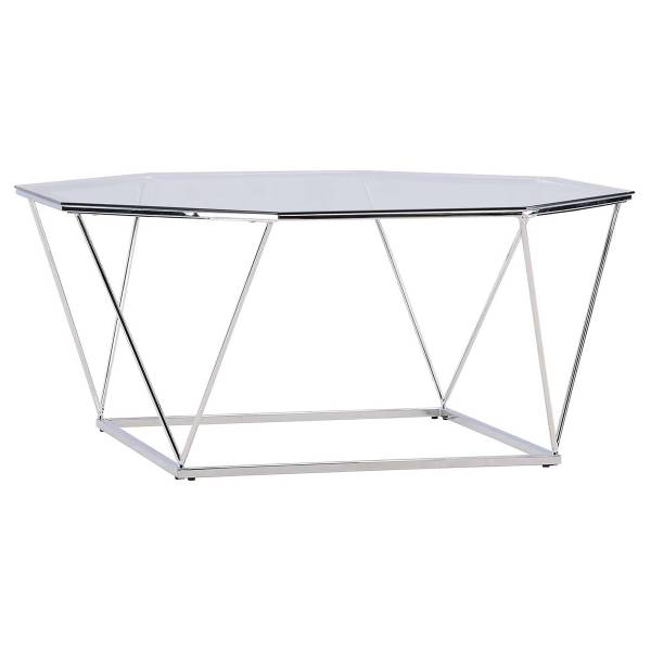 Table basse Österlen Verre / Métal -Transparent / Chrome