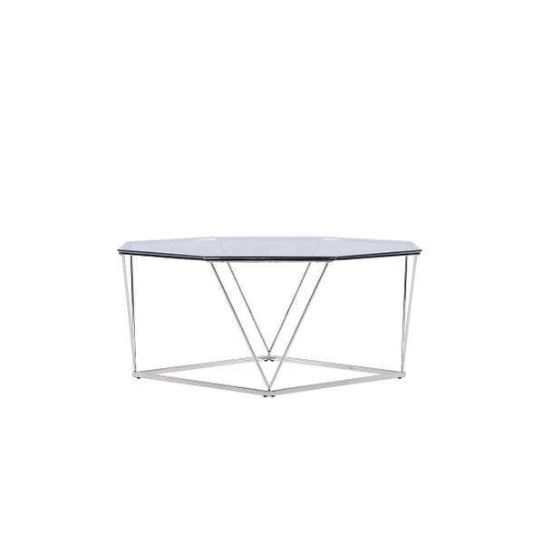 Table basse Österlen Verre / Métal -Transparent / Chrome