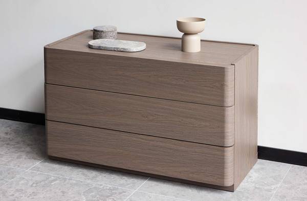 Kommode Noble - Breite 100 cm Eiche Dunkel Dekor