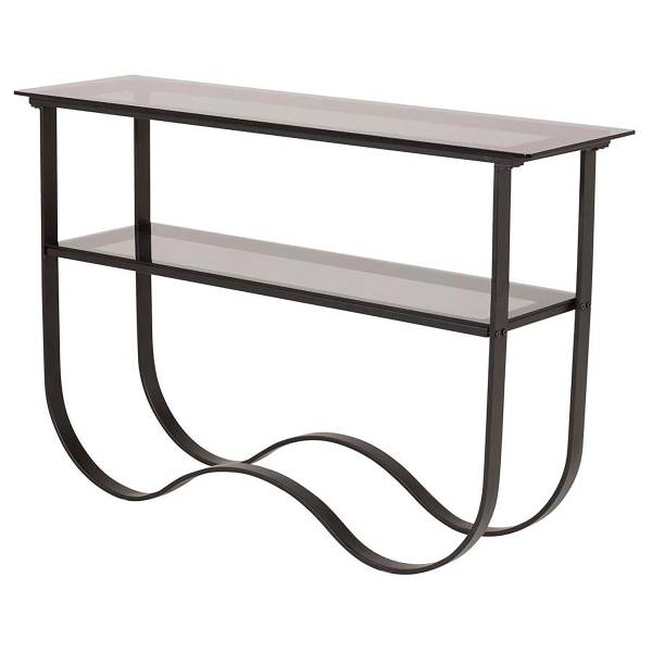 Console Wavy Verre / Métal - Gris / Noir