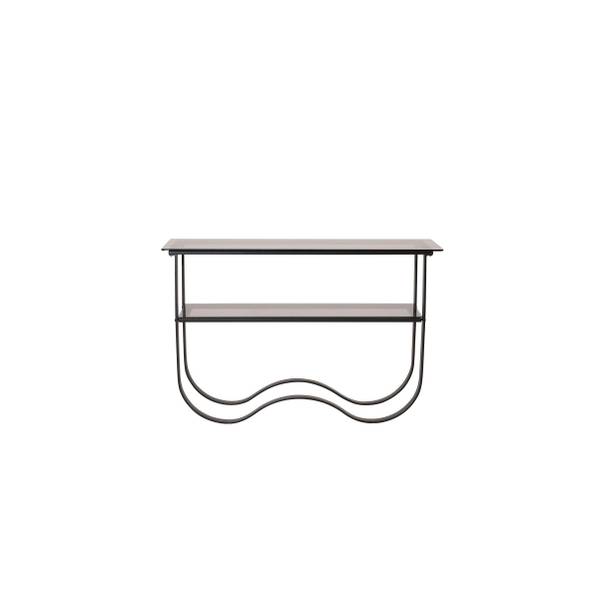 Console Wavy Verre / Métal - Gris / Noir