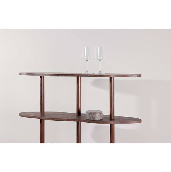 Regal Moln - Höhe 140 cm Eiche Dunkel Dekor