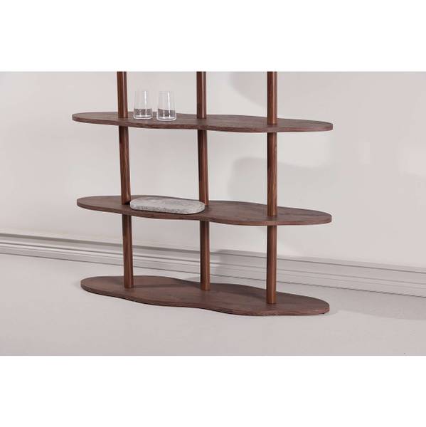Regal Moln - Höhe 140 cm Eiche Dunkel Dekor