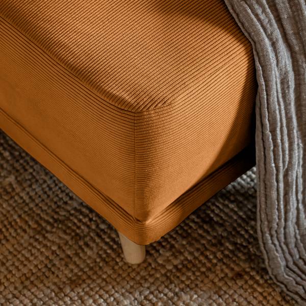 Canapé convertible Panica avec accoudoir Velours côtelé Onika: Cuivre