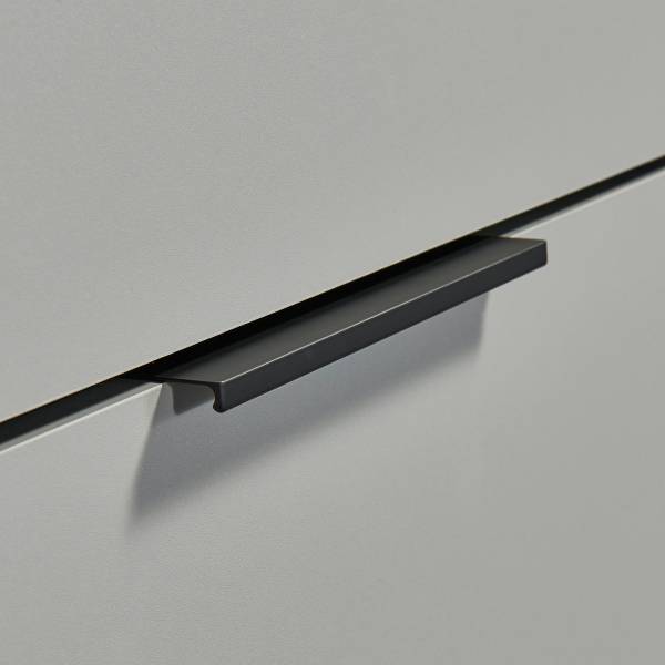 Küchenzeile Maloyas 340 cm Grau / Marmor Dunkel Dekor - Ohne Elektrogeräte