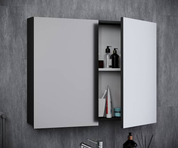 Spiegelschrank VCB 1 Schwarz - Breite: 80 cm