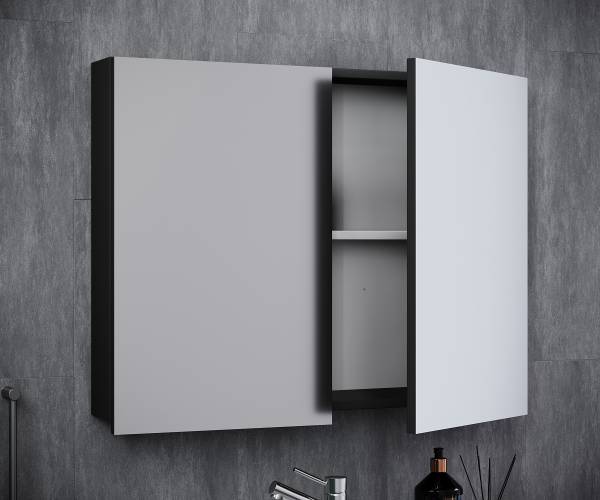 Spiegelschrank VCB 1 Schwarz - Breite: 80 cm