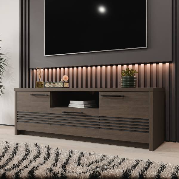 Mobile TV con scomparto Visca Effetto rovere
