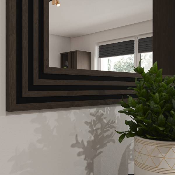 Specchio da parete Visca Effetto rovere