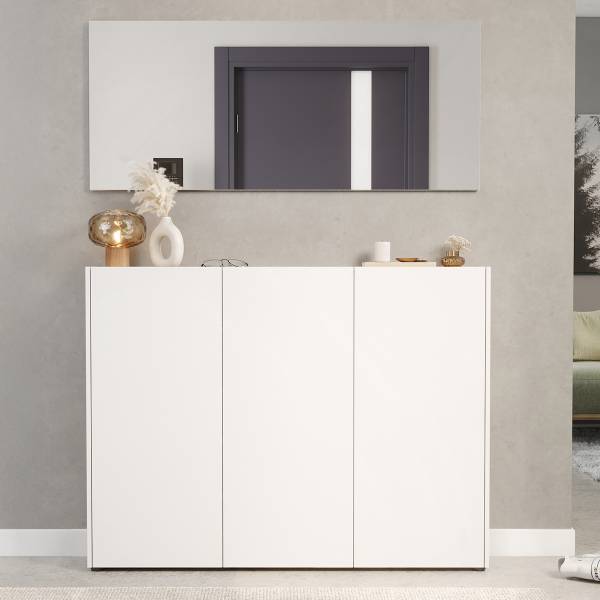 Halmeubelset Libbiano 2- delig - kast wit/Navarra eikenlook