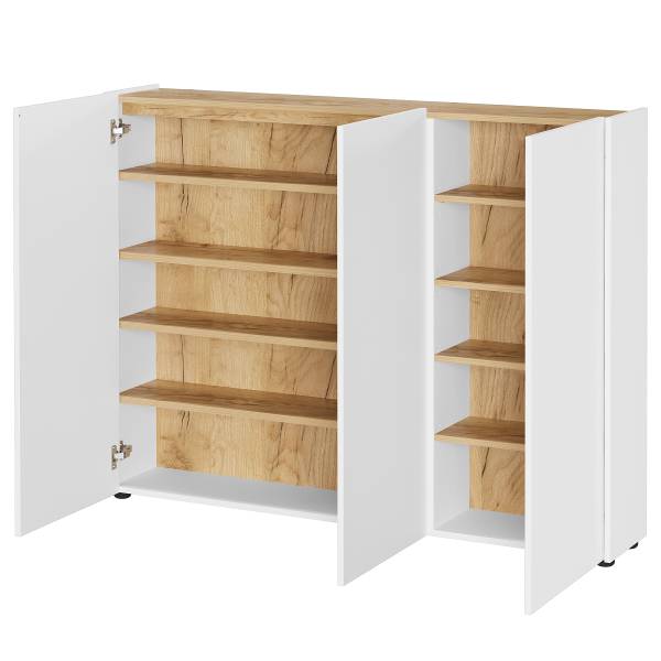 Halmeubelset Libbiano 2- delig - kast wit/Navarra eikenlook