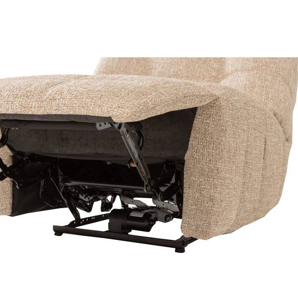 Poltrona regolabile elettricamente Hein Beige - Poliestere - Ferro - 98 x 94 x 83 cm