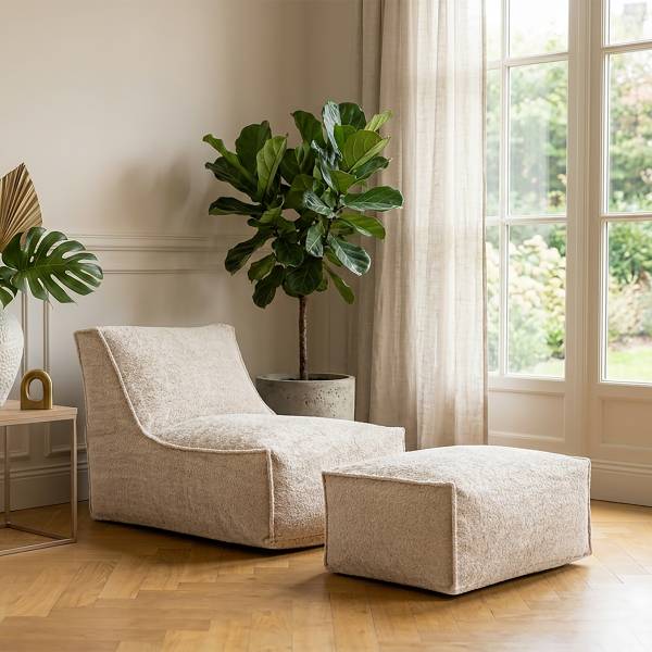 Sitzsack ReLaX!BaG Bouclé Stoff Coline: Beige