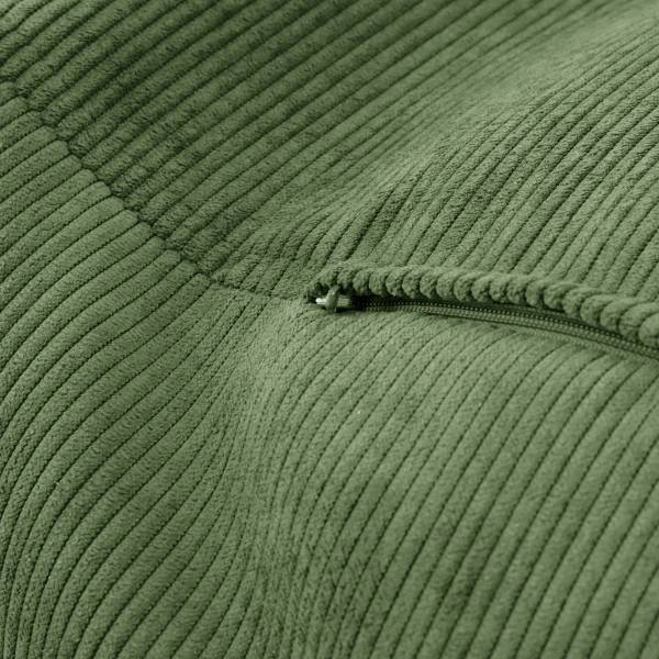 Sitzpouf ReLaX!BaG rund Cordstoff Fjella: Wintermoos