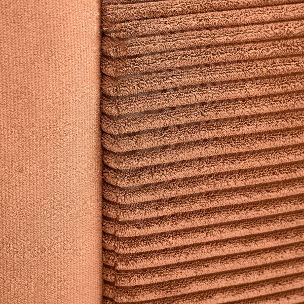 3-Sitzer Sofa Cortada Pink - Cord - Stahl - 228 x 84 x 99 cm