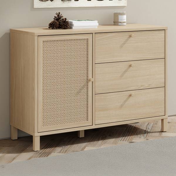 Kast Serwa beige/lichte eikenlook