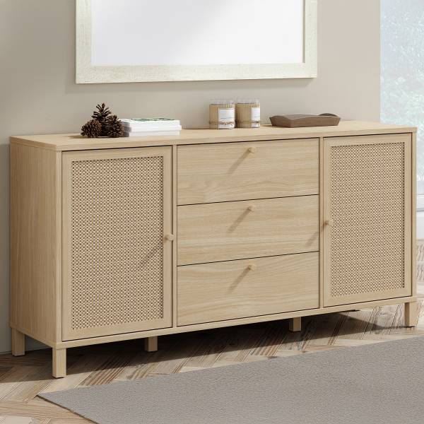Buffet Serwa Beige / Décor chêne