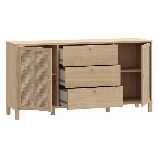 Buffet Serwa Beige / Décor chêne