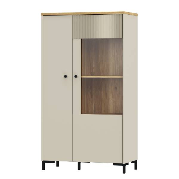 Highboard Riboo Kaschmir / Eiche Mauvella Dekor