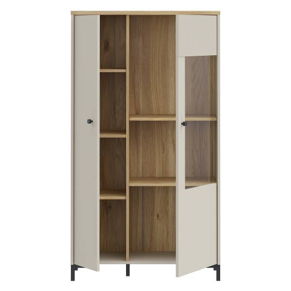 Highboard Riboo Kaschmir / Eiche Mauvella Dekor