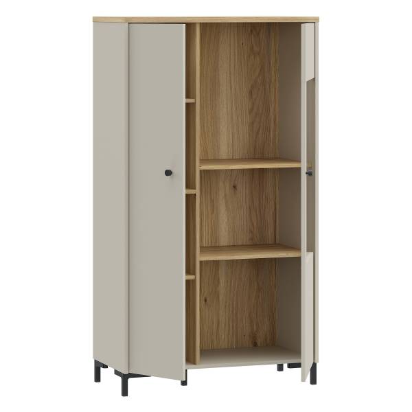 Highboard Riboo Kaschmir / Eiche Mauvella Dekor